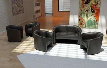 Офисный диван двухместный Крон, экокожа в Мурманске - предосмотр 1